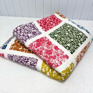 Brylane Home Colorful Rainbow Patchwork Quilt Throw 49 X‎ 57  Fall colors
